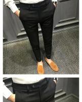 Pantalones Casuales a Cuadros de Primavera Ajuste Delgado Estilo Coreano - details 11