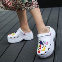 Sandalias clásicas blancas para mujer, zuecos de jardín, zapatos de playa informales, hogar - details 8
