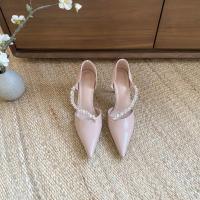 Tacones altos nuevo diseño de nicho temperamento pies no cansados ​​diamantes de imitación blanco stiletto zapatos de boda hueco sandalias - details 39