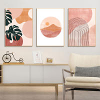 Pintura de Lienzo Abstracta de Hojas para Decoración de Habitación Arte de Pared Landscape para Sala de Estar Marca JUBEER Material Lienzo - details 2