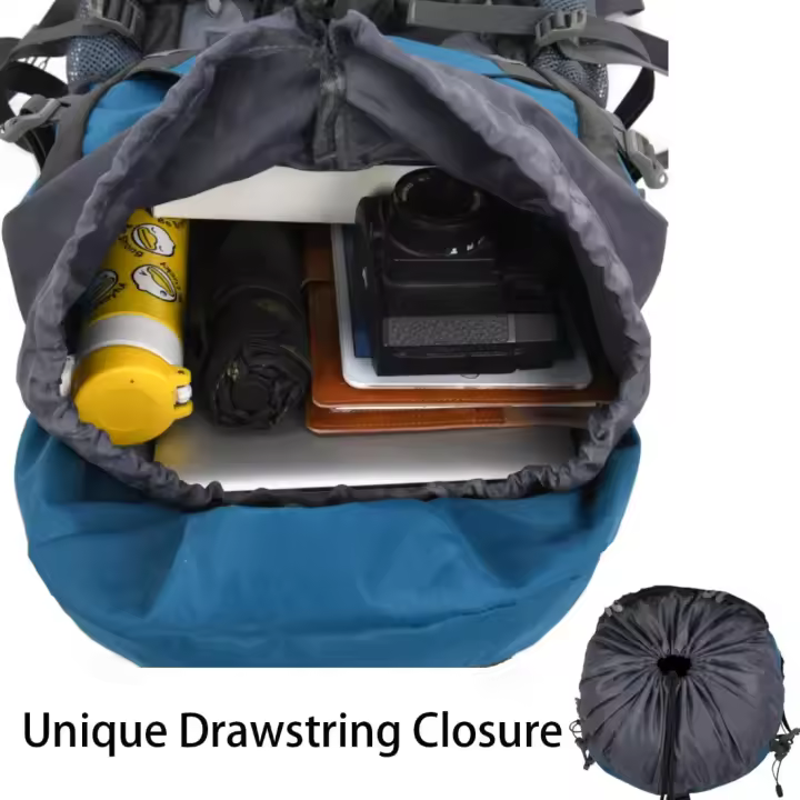Mochila de senderismo ligera impermeable de 60L con cubierta de lluvia, mochila deportiva al aire libre para escalada, acampar y turismo - 1