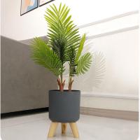 Maceta con soporte de madera para plantas, estante de exhibición para interiores, escritorio, decoración de sala de estar, maceta de flores de pie - details 4