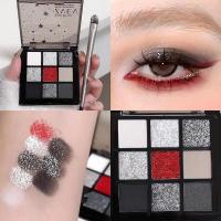 Paleta de Sombras de Ojos de Rosa Fresca Nueve Colores, Contraste Péstralo, Sombras Friables - details 5