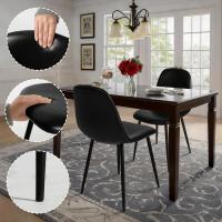 Comedor, Sillas de Cocina Modernas con Patas de Metal y Respaldo Ergonómico, Color Gris Tela, Tejido, Espuma, Unidades - details 12