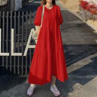 Vestido Largo Casual De Verano Para Mujer ZANZEA 2023 Con Manga Corta Y Cuello Redondo Sobredimensionado Vestidos Femme Elegante Sólido - details 2