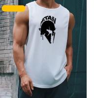 Camiseta sin mangas con divertido estampado espartano 3D para hombre, camiseta informal holgada sin mangas, tendencia de moda, ropa deportiva para gimnasio, chaleco para correr al aire libre - details 2