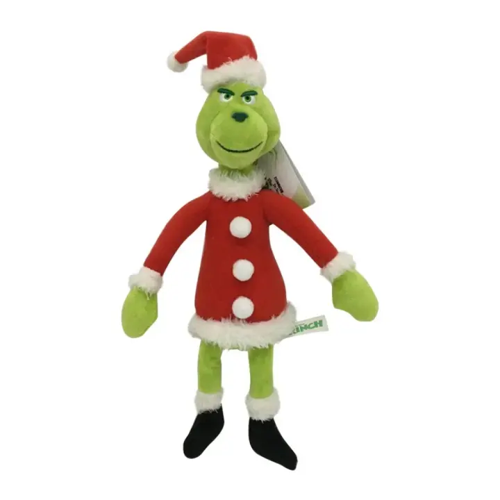 Muñeco De Peluche Grinch Navidad Monstruo Peludo Verde Regalo De Dibujos Animados Para Niños Relleno De Algodón PP - 1