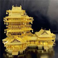 Rompecabezas de metal del océano Torre YueJiang Diy 3D láser Metal ensamblar kits de modelos rompecabezas juguetes MMZ002 - details 5