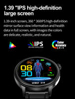 Reloj inteligente ET470, dispositivo con detección de frecuencia cardíaca, Bluetooth, llamadas, respiración, entrenamiento, modo de ejercicio, recordatorio sedentario, novedad de 2024 - details 2