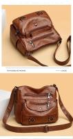 Bolso cruzado de cuero suave de gran capacidad para mujer, bolso de mamá moderno, combina con el día a día - details 7