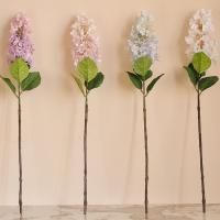 Flores de hortensias artificiales de lujo, rama de flores de hortensias lilas elegantes realistas, flor falsa de plástico hecha a mano - details 6