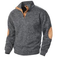 Top de suéter de punto casual de manga larga con cuello levantado para hombre de otoño e invierno - details 30