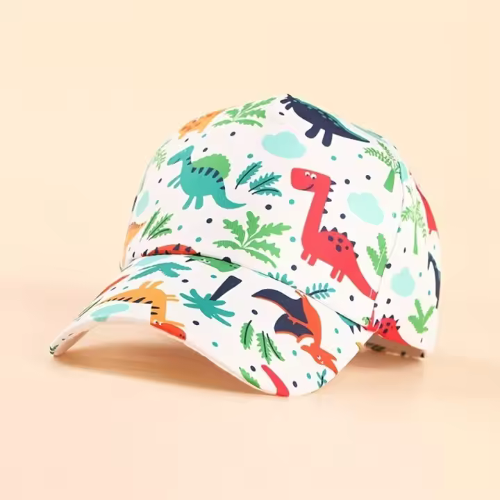 Gorra de béisbol de dinosaurios para niños, sombrero ajustable de verano, 3-10 años - 1