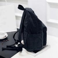 Mochila de Corduroy para Mujer Tendencia en Bolsos de Viaje y Escuela Color Sólido - details 3