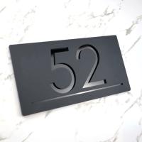 Espejo mate de corte personalizado, personalización privada, números de puerta, placas de letrero de casa, número láser personalizado - details 1