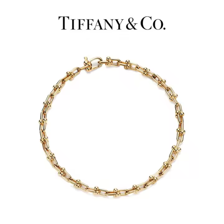 ΤΙΦΑΝΗ ™ Brazalete de pulsera de cadena en miniatura de oro rosa de 18 quilates HardWear -14,5-15 cm - 1