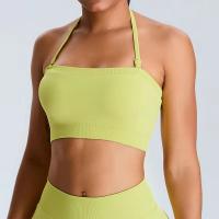 Top deportivo sin costuras estilo tubo para yoga, gimnasio, sexy, sin tirantes, espalda descubierta, chaleco de yoga, sujetador deportivo. - details 4