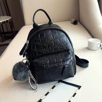 Mini Mochila De Cuero PU negro Vintage para mujer, mochila de viaje pequeña clásica, a la moda - details 3