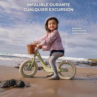 Bicicleta sin pedales rápida, bicicleta de equilibrio, partir a partir de 3 años, sólida, para niñas y niños, segura, ajustable, solo 3.7 kg, retro - details 6