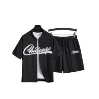 Conjunto Casual de Moda para Hombres Camisetas de Béisbol y Shorts con Cordón para Verano - details 2