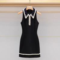 Xiaoxiangfeng Qianjin Miu serie cintura de mujer ceñida, adelgazante, sensación de alta gama, vestido pequeño con cuentas de uñas de industria pesada, - details 1