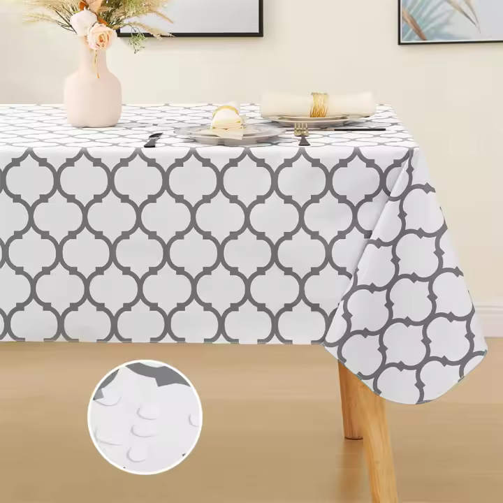 Mantel impermeable, mantel rectangular resistente al calor para boda, cocina, comedor, escritorio, cubierta de abrigo de mesa marroquí - 1