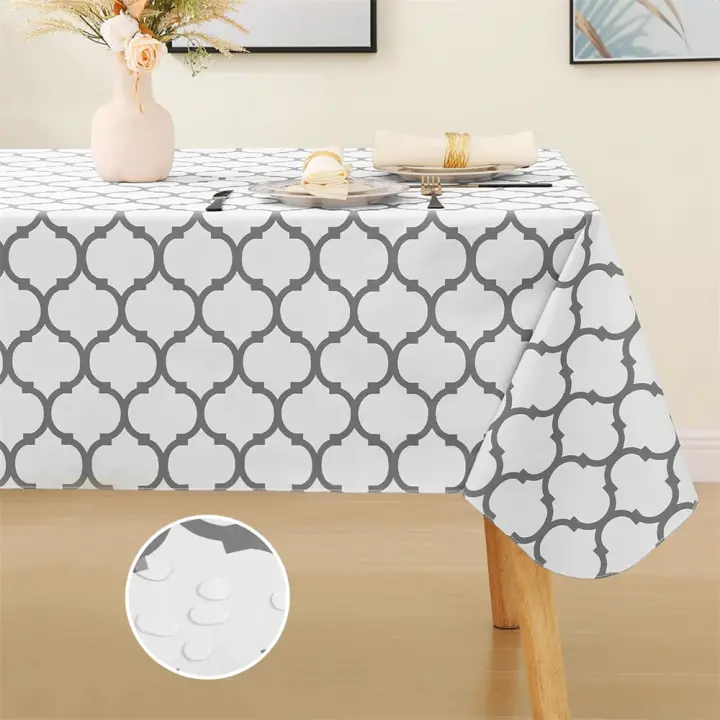 Mantel impermeable, mantel rectangular resistente al calor para boda, cocina, comedor, escritorio, cubierta de abrigo de mesa marroquí - 1