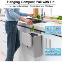 Contenedor de compostaje de cocina, para colgar en el encimera o sobre el fregadero, con armario/baño/dormitorio - details 0
