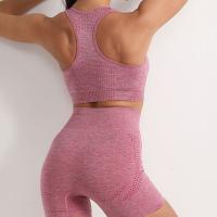 Conjunto de Yoga sin costuras para mujer, ropa deportiva de entrenamiento, Sujetador deportivo acolchado, pantalones cortos - details 4