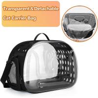 Bolsa para mascotas al aire libre, transportador plegable transparente para perros y gatos, bolso de hombro portátil transpirable - details 4