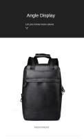 Mochila Pu para hombres, mochila para estudiantes universitarios minimalistas, bolsa de computadora para viajes de negocios, bolso de ocio de gran capacidad - details 21