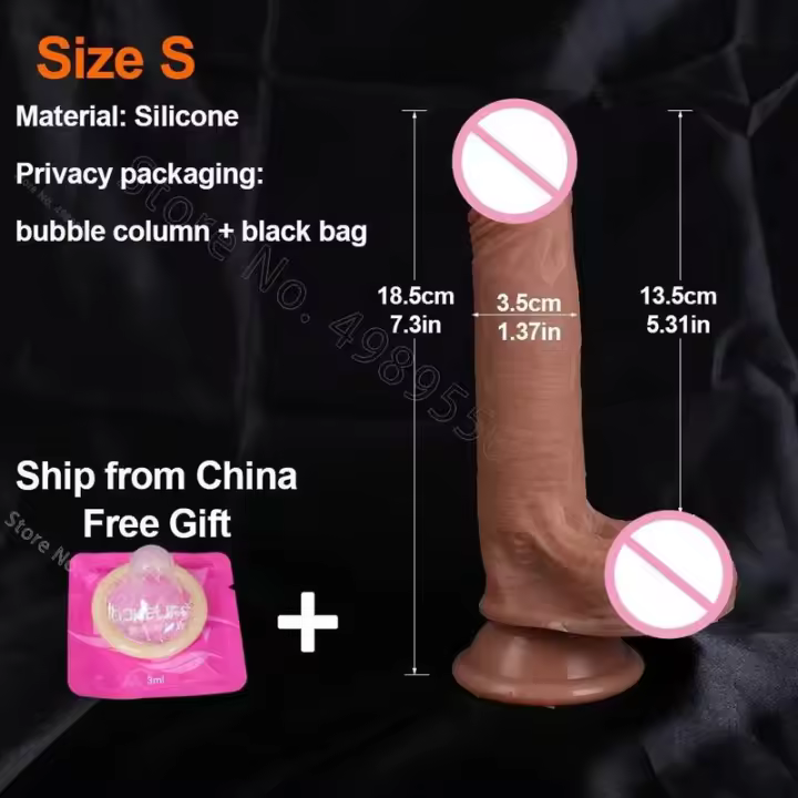 Embalaje privado, consolador enorme Sexy, pene, juguetes sexuales, Sexshop, masturbadores para juguete sexual anal, consoladores sexuales para mujer, silicona suave de doble capa - 1