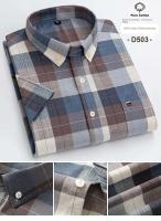 Camisa de hombre de manga corta, 100% algodón, Oxford, suave, botón, cuadros, formal, bolsillo, casual, social, S-6XL, 7XL - details 9