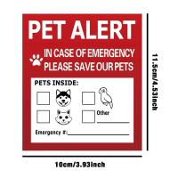 Pegatinas de Ventana Estáticas Pet Alert Paquete de 4 Señal de Rescate para Mascotas en Emergencias - details 1