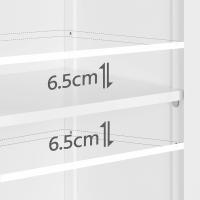 Auxiliar Tres Niveles Columna Cuarto Cajonera Mara Lacada 60x30x80cm Blanco - details 6