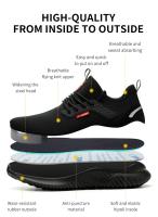 Zapatos de seguridad para hombre con puntera de acero, zapatos de trabajo antigolpes, zapatillas deportivas, zapatos indestructibles ligeros a prueba de pinchazos, envío triangular - details 3