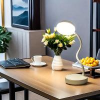Lámpara de mesa con enchufe USB, lámpara de escritorio recargable, cama, lectura, libro, luz nocturna, LED, 3 modos de atenuación, protección ocular, lámpara de noche - details 4