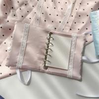 Funda portátil para cuaderno de recortes de hojas sueltas, funda para cuaderno con lazo de encaje, 5 agujeros, funda para folleto de tarjetas, funda para manual INS antiarañazos, regalo - details 3