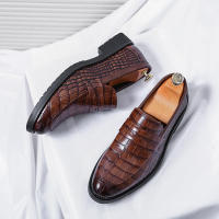 Zapatos Lefu para hombre, calzado sencillo y versátil con relieve sonriente, moda británica de negocios, talla grande - details 22