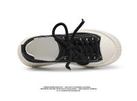 Nuevo blanco y negro suela de muffin zapatos de galleta casual zapatos de junta suela gruesa aumento - details 7