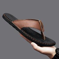 Zapatillas para hombre Chanclas de cuero para hombre Sandalias antideslizantes transpirables cómodas Zapatos de playa casuales ligeros para hombres - details 4