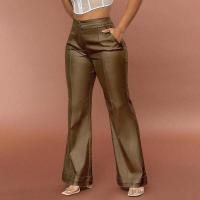 Pantalones ajustados acampanados para mujer, moda coreana, primavera y otoño, pantalones lisos de cintura media - details 7