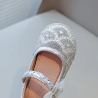 Zapatos de cuero para niñas, zapatos de vestir para niños, fiesta de boda, diamantes de imitación con pajarita de encaje, zapatos planos de princesa, Mary Janes dulce - details 18
