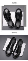 Nuevos hombres de primera capa de cuero de vaca zapatos casuales de cuero de cabeza grande vestido de negocios de cuero de suela gruesa zapatos de los hombres transpirable solo zapatos de los hombres - details 14