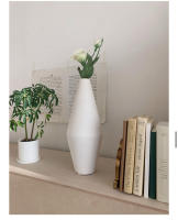 Jarrón de cerámica nórdico estilo Ins para sala de estar, decoración del hogar wabi sabi, arreglo de casa de familia, decoración seca, utensilio de flores a rayas - details 2
