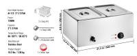 Calentador de alimentos comercial SucceBuy: acero inoxidable, temperatura ajustable - details 6