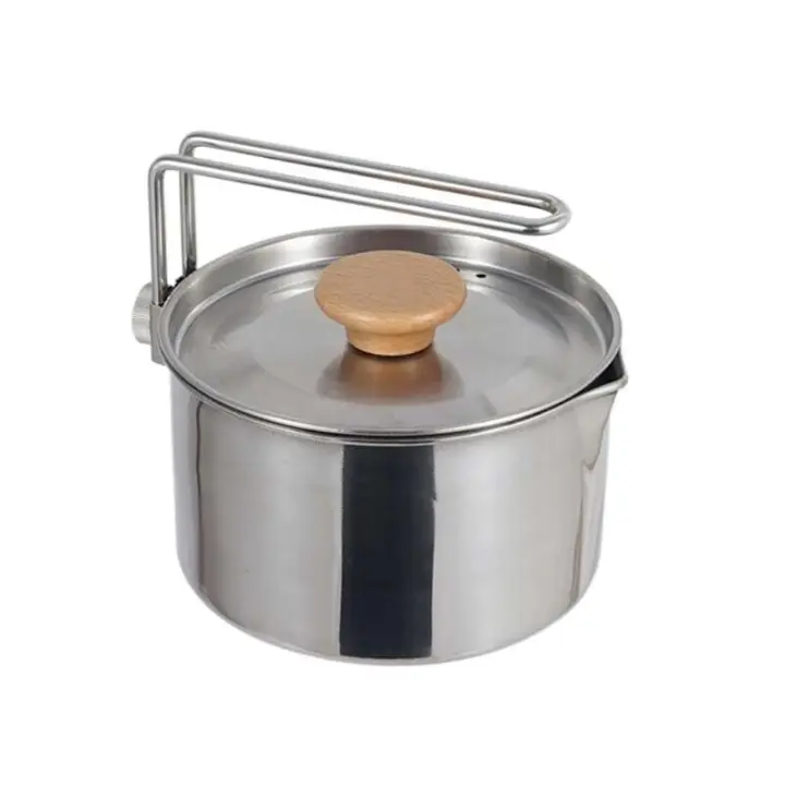 Utensilios de cocina ligeros resistentes a la corrosión para campamento, ollas de cocina para mochileros para aficionados al aire libre con fácil almacenamiento - 1