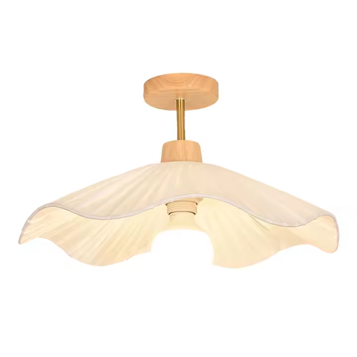 TOMAXIN-Lámpara de techo de tela de 60CM, lámpara colgante, comedor, dormitorio, pasillo, estilo de madera, tres colores - 1