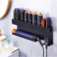 Organizador de herramientas sin soporte de montaje de perforación para linterna y secador de pelo, montaje en pared multifunción - details 0