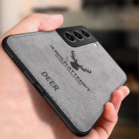 Funda de ciervo de piel de tela delgada para Samsung Galaxy S23 Ultra FE S22 S21 S24 Ultra A15 A25 A35 A55 A34 A52 A54 5G cubierta trasera dura - details 13